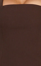 Tyler Top - Adjustable Halter Fitted Top in Chocolate