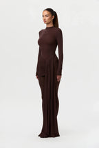 Naked Ruched Drape Mini Skirt