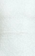 Miller Mini Dress - Lace Twist Off Shoulder Bodycon Dress in White