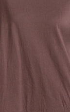 Rina Mini Dress - Mini Lace Trim Dress in Chocolate