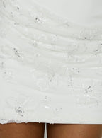 Bless Her Heart Contrast Halter Mini Dress White