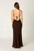 Draped Column Maxi Dress