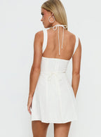 Kourtnae Halter Mini Dress White