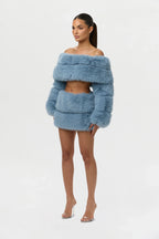 Faux Fur Pelted Mini Skirt