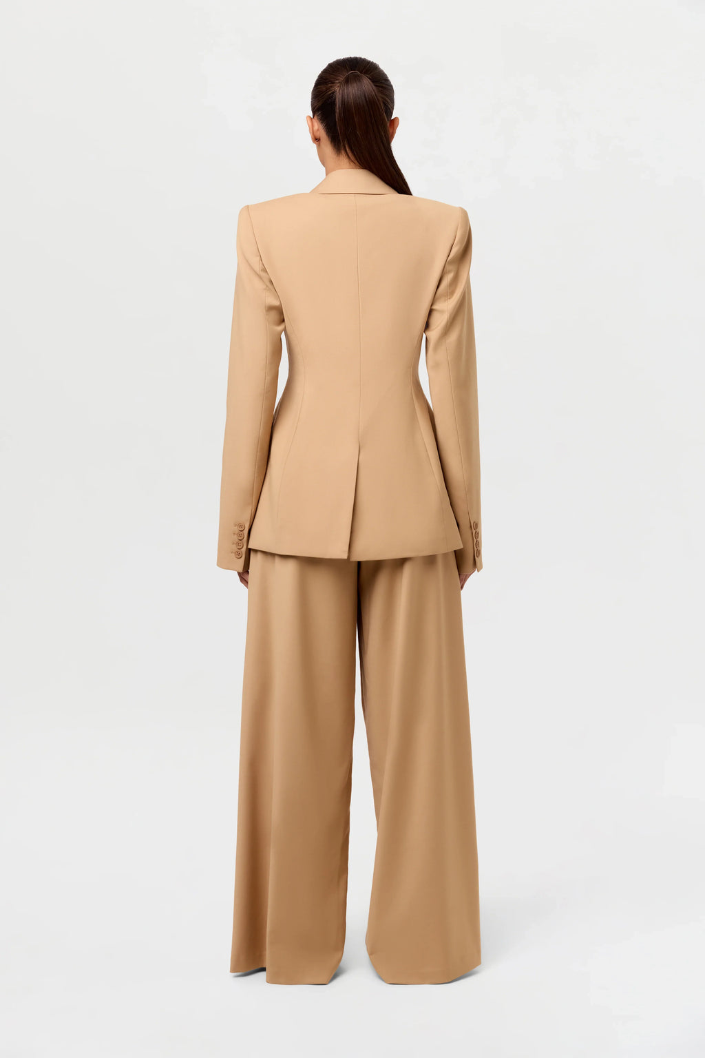 Suiting Pleated Wide-Leg Pant