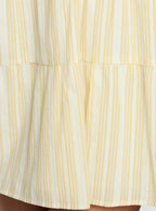 Summer Air V Neck Tiered Mini Dress Yellow
