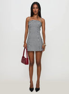 Bessette Mini Dress Black Gingham