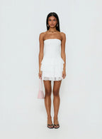 Emarie Strapless Mini Dress White