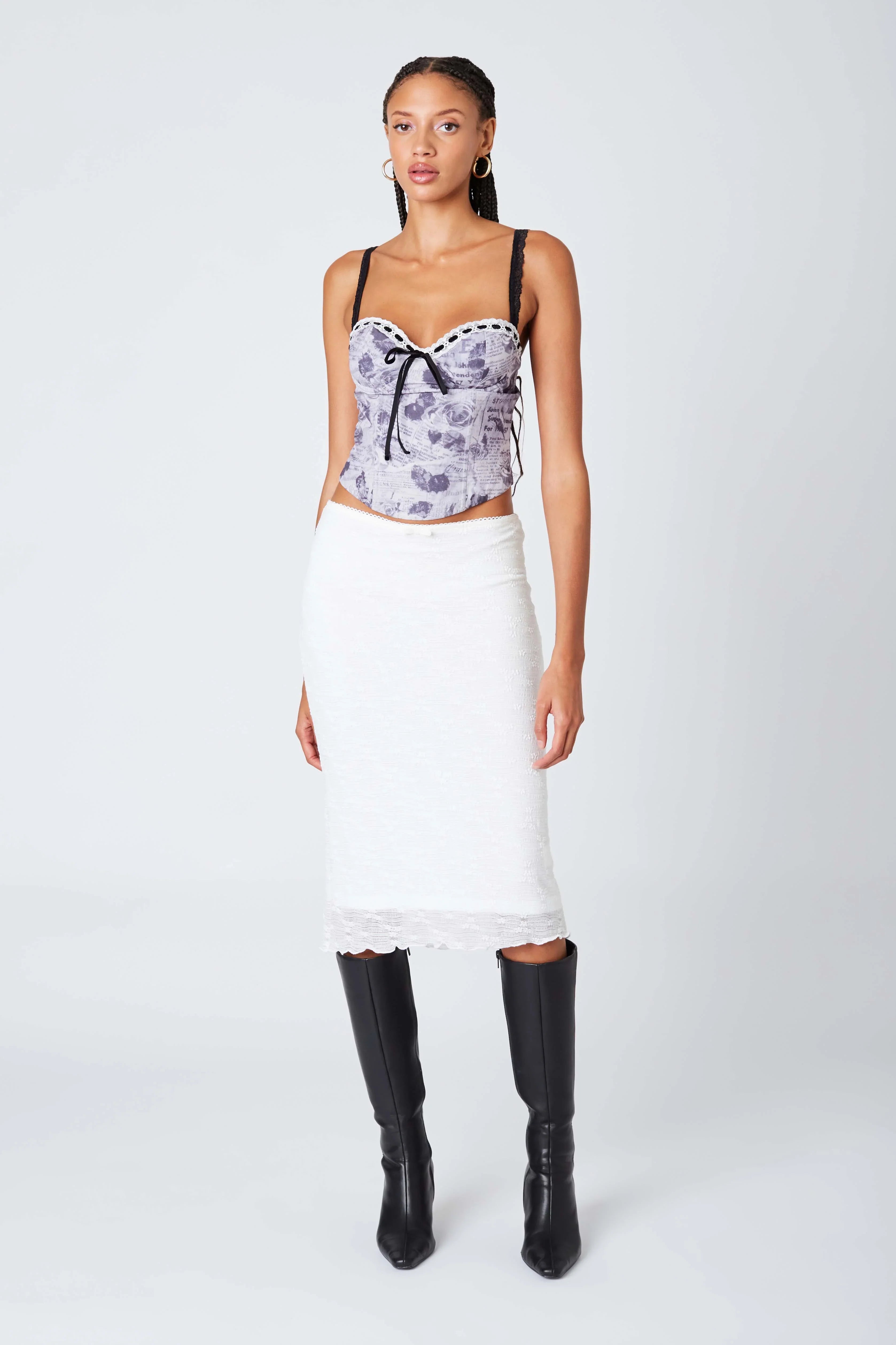 Sheer Midi Skirt
