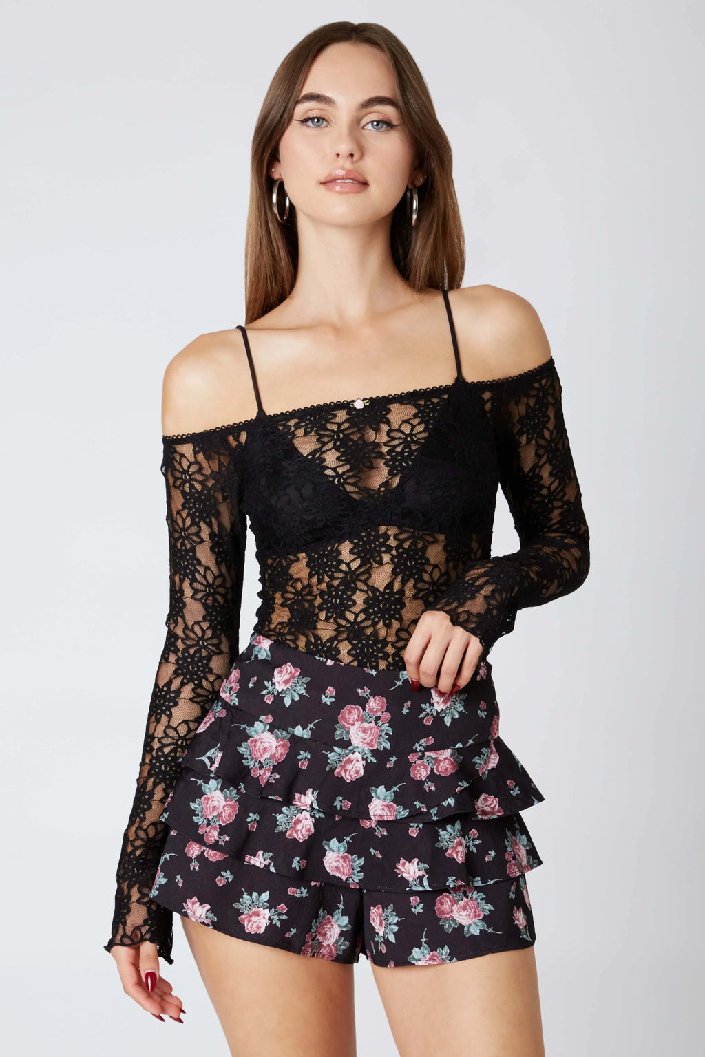 Ruffle Floral Skort