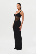 Hourglass Mesh Contrast Dress