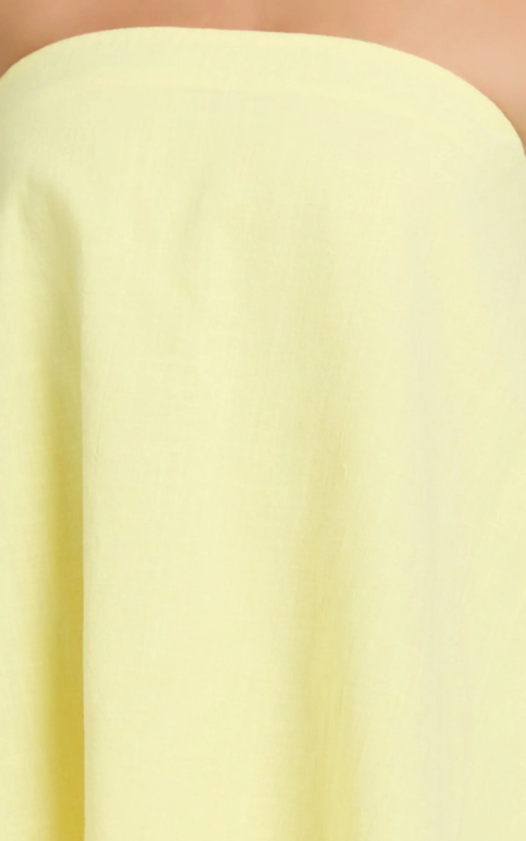 Emmie Mini Dress - Strapless Trapeze Mini Dress in Lemon