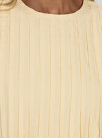 Dreamboat Pleated Mini Dress Yellow