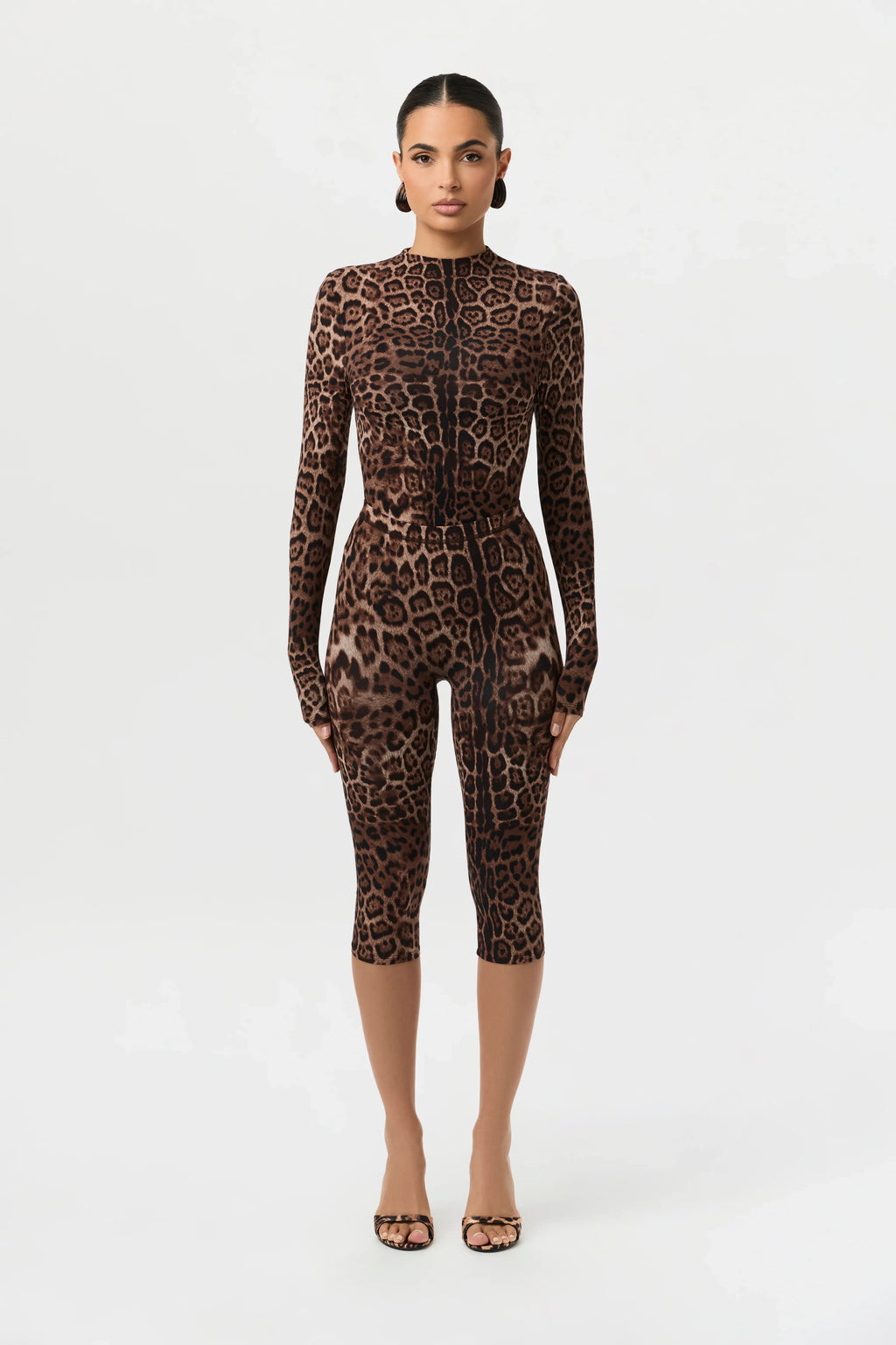 Naked Print Capri Leggings