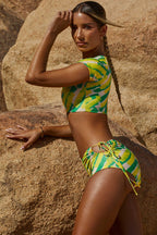 Booty Swim Shorts in Green Print