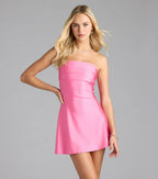 So Your Vibe Strapless A-line Mini Dress