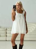 Cupids Bow Mini Dress White