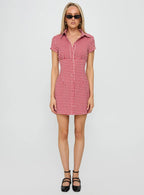 Motley Mini Dress Red Check