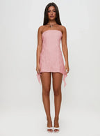 Tomika Strapless Mini Dress Pink