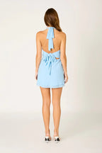 Chiffon Halter Mini Dress