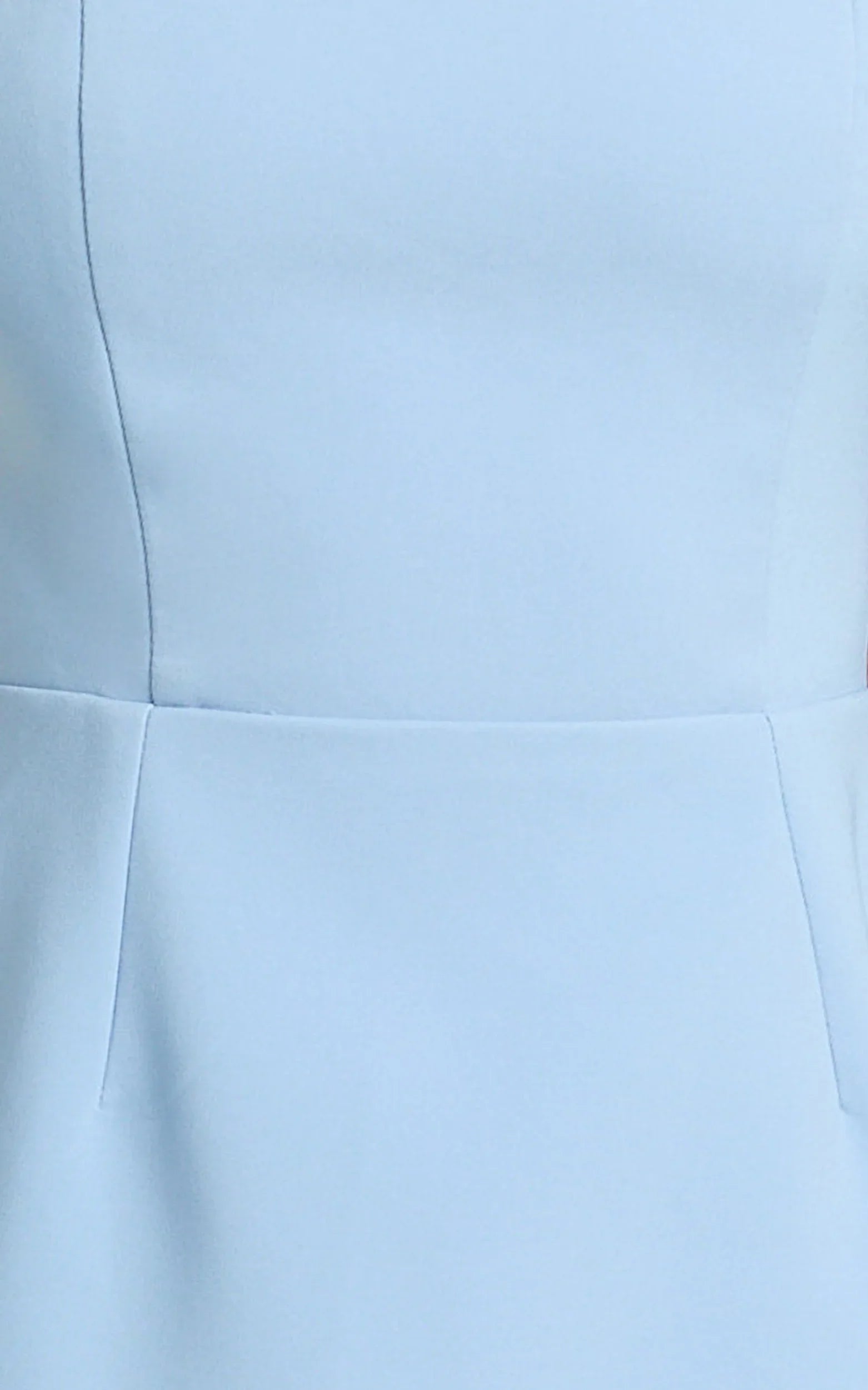 Yuna Mini Dress - Cap Sleeve Open Back Fit And Flare Tulip Dress in Blue