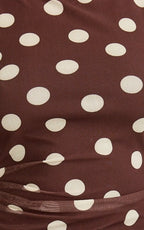 Goldie Mini Dress - High Neck Dress in Chocolate