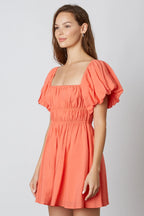 Puff Sleeve Mini Dress
