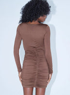 Roxie Mini Dress Brown