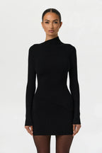 Ribbed-Knit Mini Skirt
