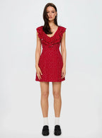 Cherry Schnapps Flutter Mini Dress Red Polka