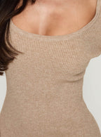 Halycon Knit Mini Dress Oatmeal