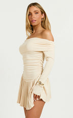 Lioness - Field Of Dreams LS Mini Dress - In Oatmeal