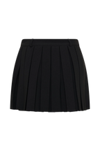 Mura Pleated Mini Skirt - Black