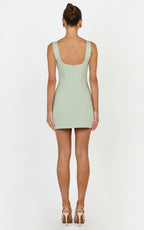 Zaria Mini Dress - Panel Dress in Sage
