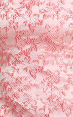 Courtney Mini Dress - Boat Neck Fit and Flare Dress in Pink
