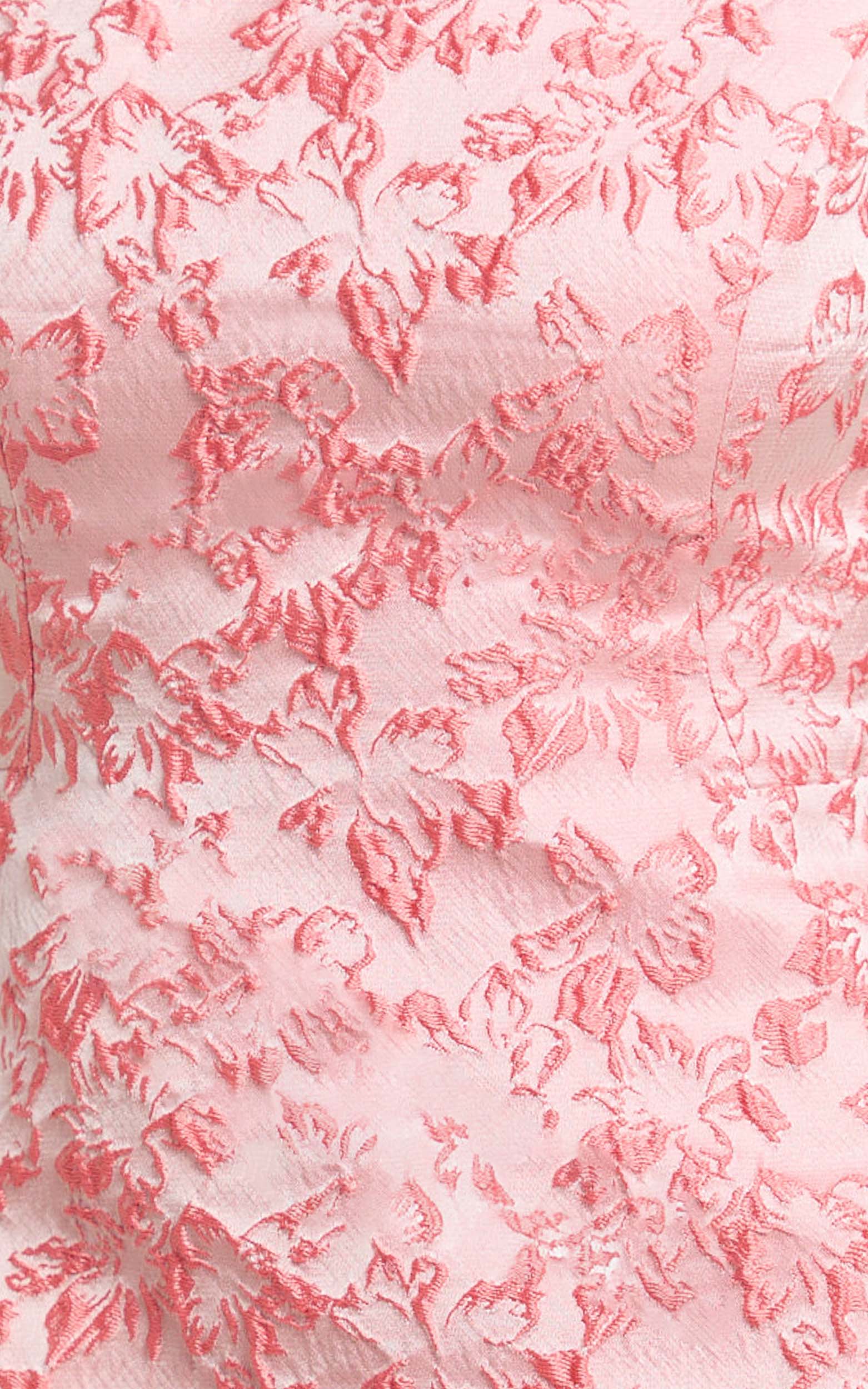 Courtney Mini Dress - Boat Neck Fit and Flare Dress in Pink