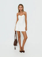 Avabelle Halter Mini Dress Champagne