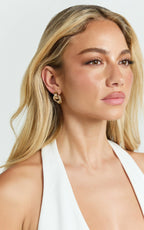 Fabienne Earrings - Double Hoop Earrings in Gold