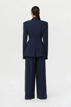Suiting Pinstripe Wide-Leg Pant