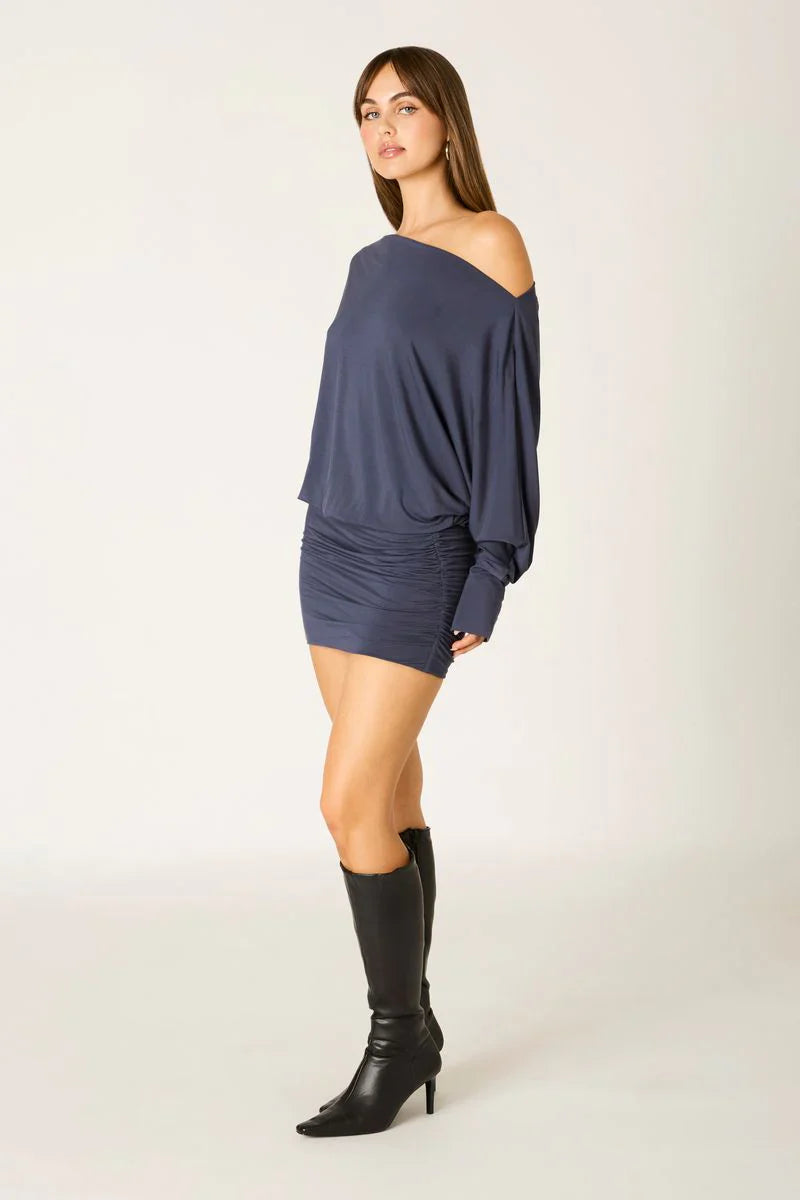 Off-Shoulder Jersey Mini Dress