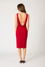 Body-Con Open Back Midi Dress