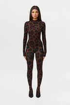 Naked Print Mock Neck Top