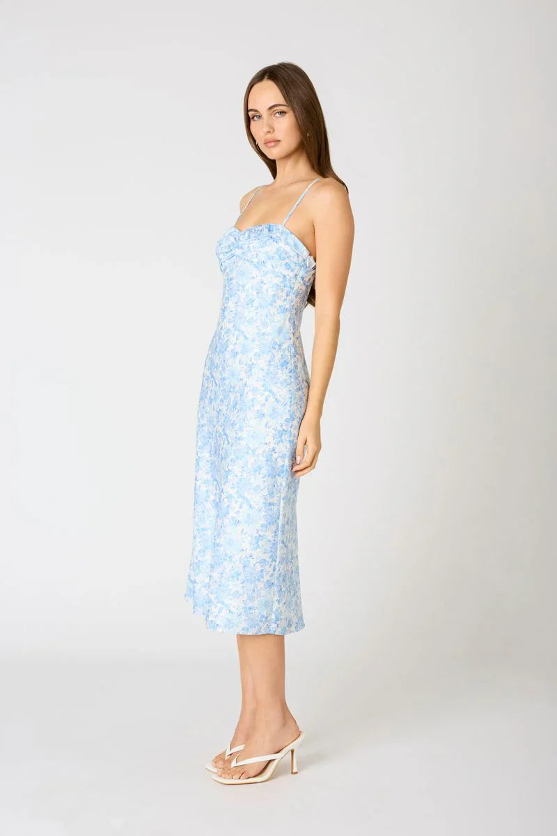 Vintage Satin Midi Dress