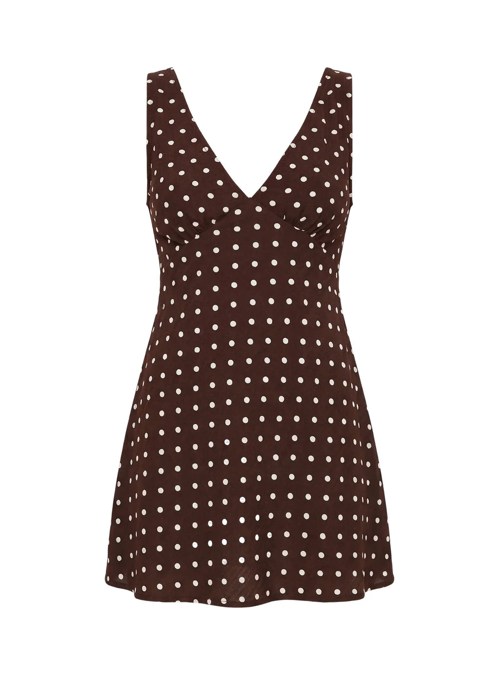 Nellie Mini Dress Brown Polka Dot Tall