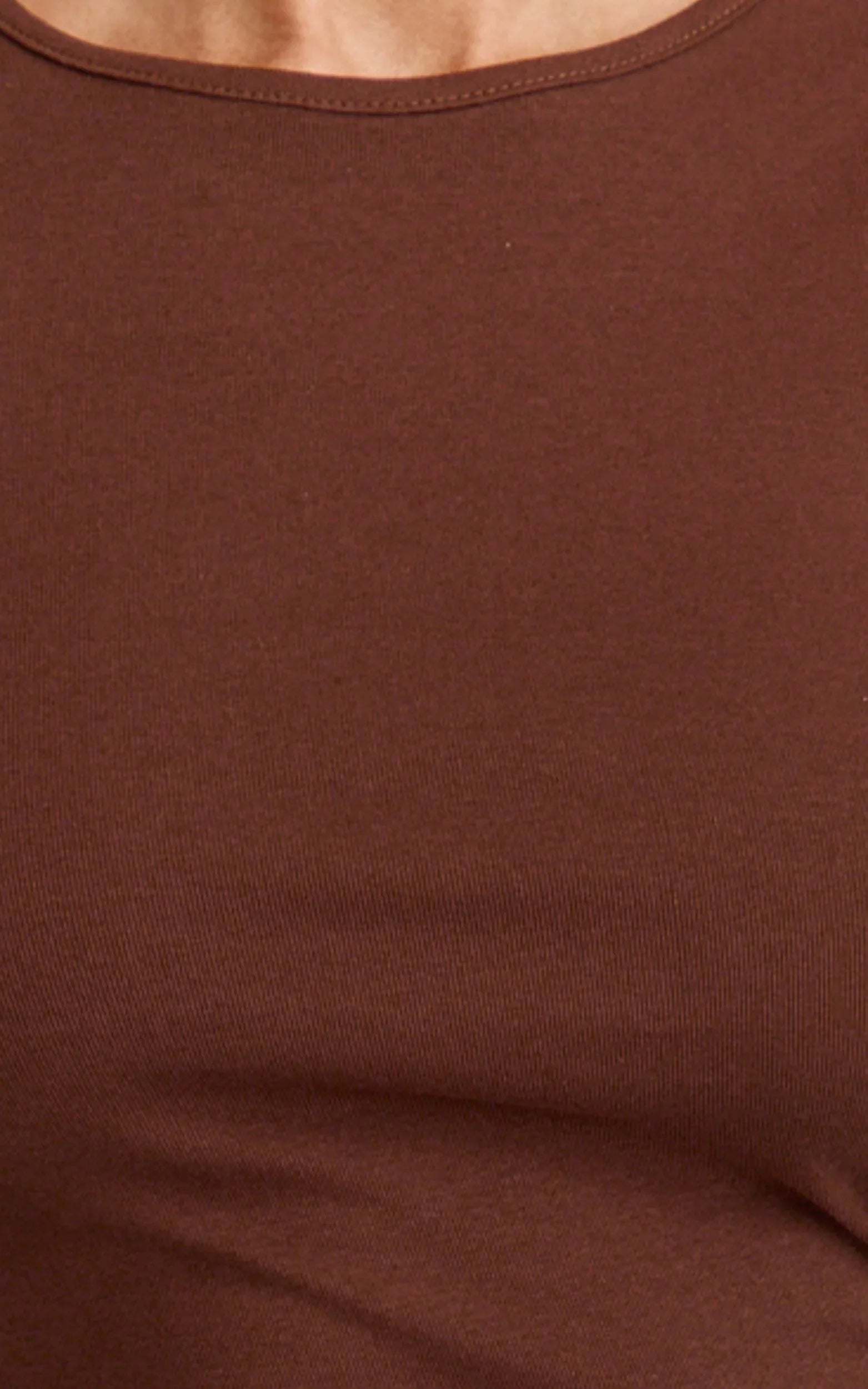 Brielle Mini Dress - Long Sleeve Ruched Bodycon Dress in Chocolate
