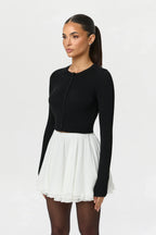 Knit Cropped Cardigan Top