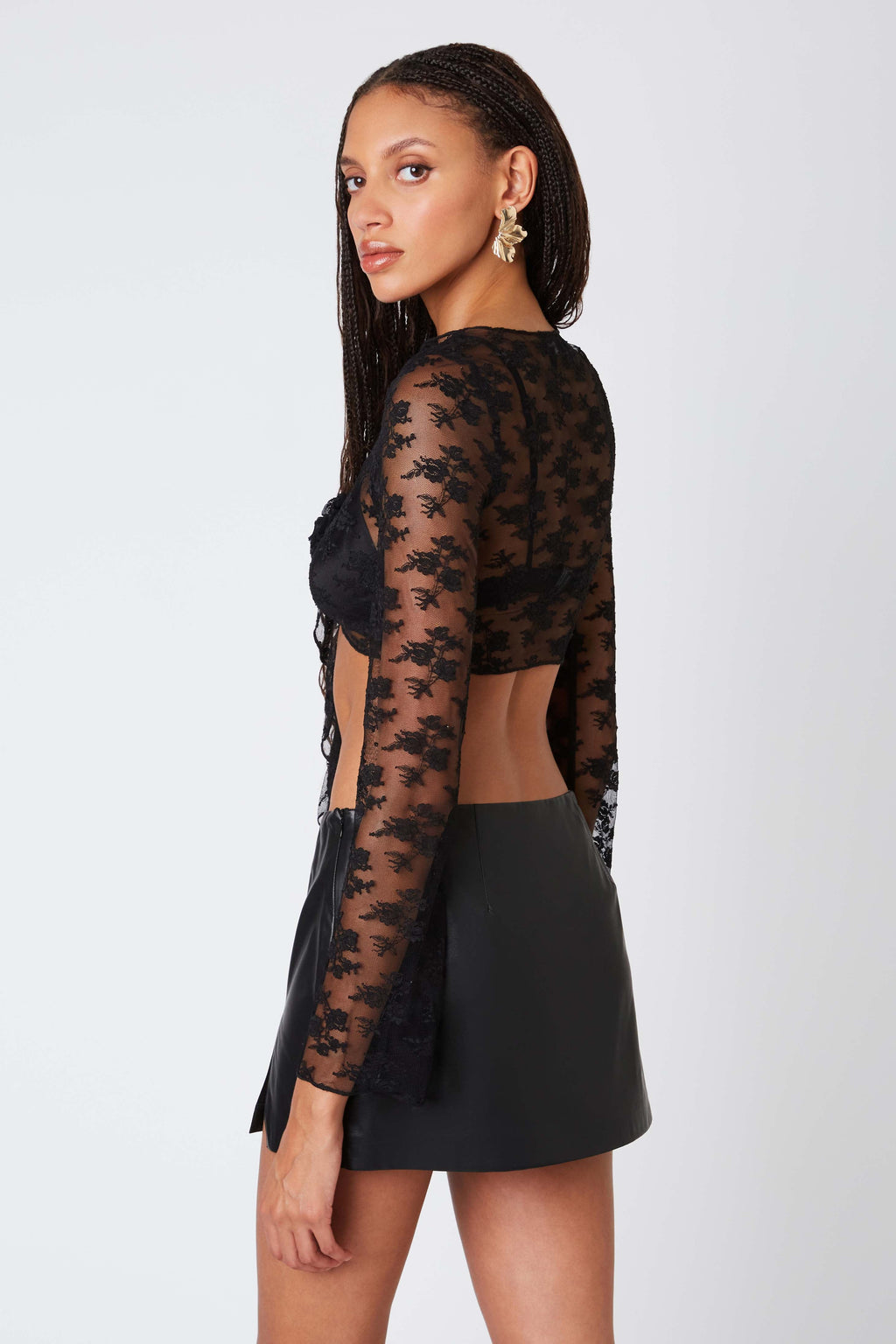 Rosette Lace Crop Top
