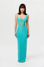 Hourglass Mesh Contrast Dress