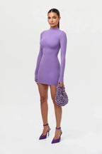 Naked Mock Neck Mini Dress