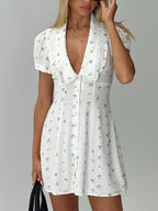 Fabiola Collared Mini Dress Floral